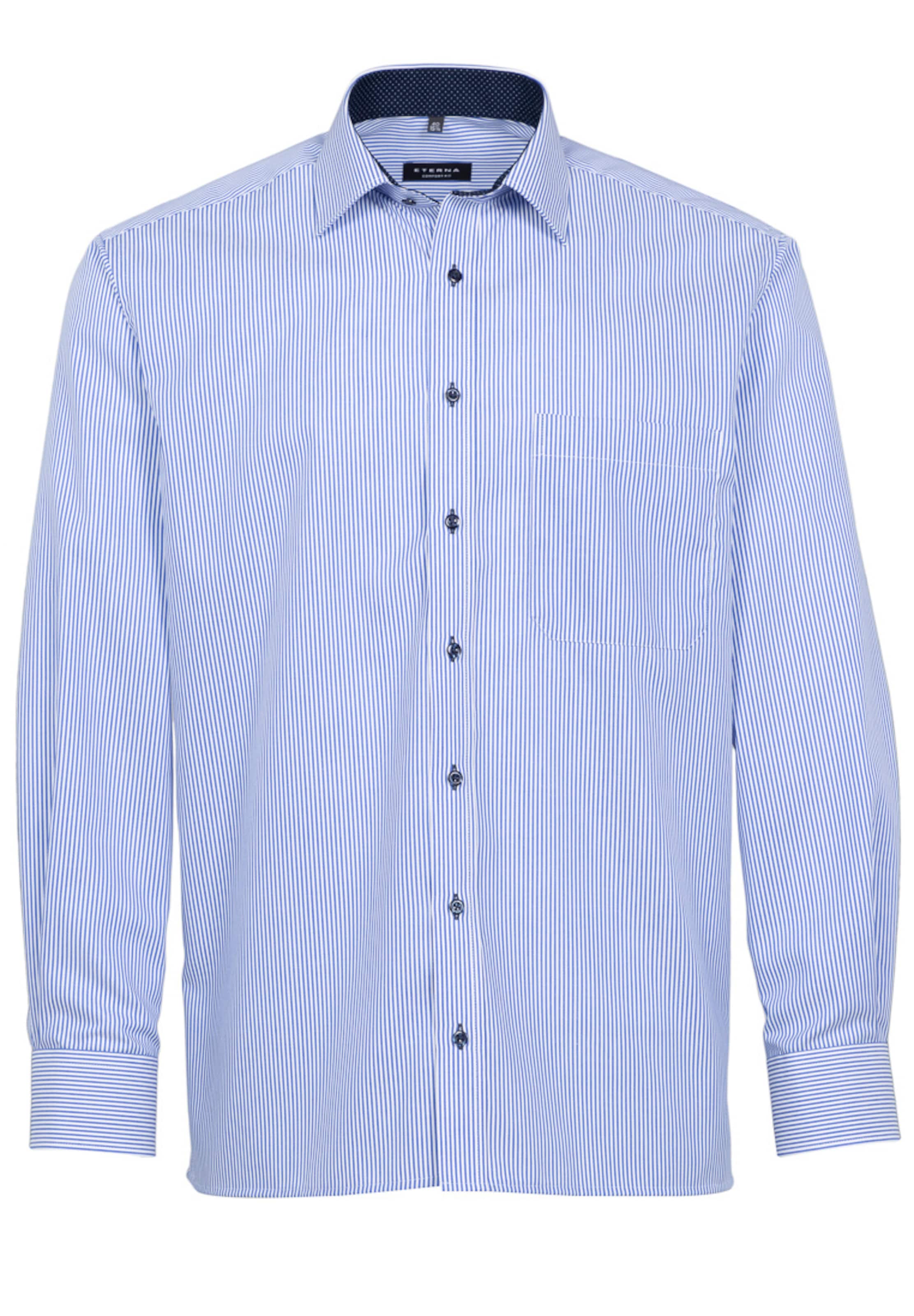 ETERNA Comfort Fit Hemd in Blau: Vorderseite