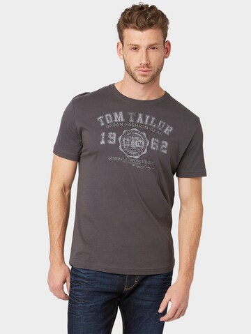 T-Shirt TOM TAILOR en gris : devant