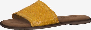 TAMARIS Mules 'Crusy' in Yellow: front