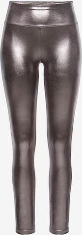 Skinny Leggings de la LASCANA pe argintiu: față