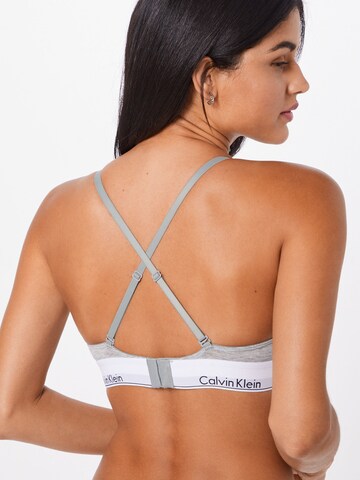 Calvin Klein Underwear Triangle Bra in Light Grey