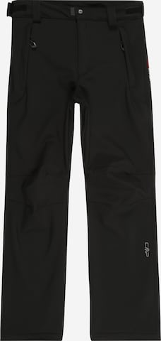 CMP Regular Outdoor Pants in Black: front