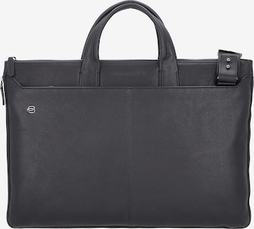 Piquadro Laptop Bag 'Black Square' in Black: front