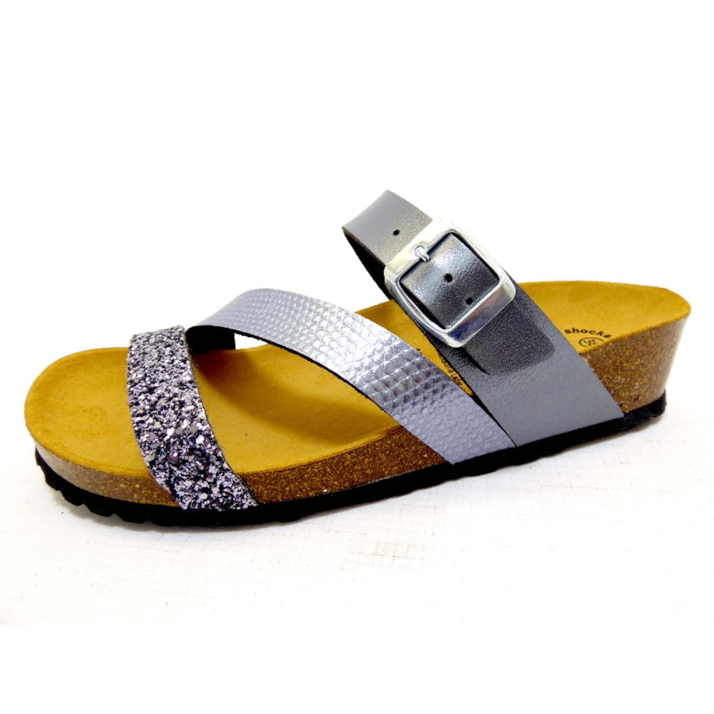 LICO Pantolette in Silber: Vorderseite