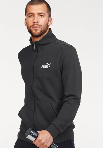 PUMA Sportsweatvest 'Track' in Zwart: voorkant