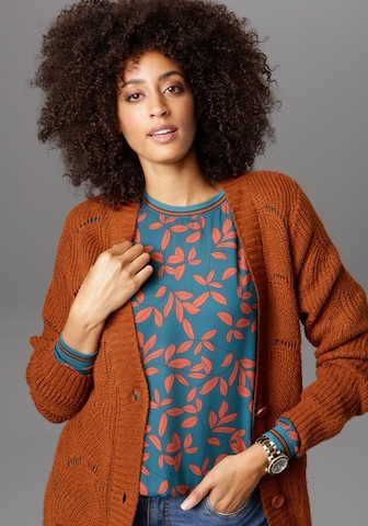 Aniston SELECTED Knit Cardigan in Brown: front