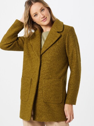 Cappotto di mezza stagione 'Stipa' di ICHI in giallo: frontale