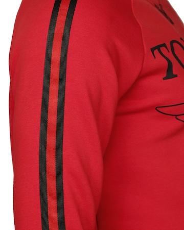 TOP GUN Sweatshirt ' Streak ' in Rood