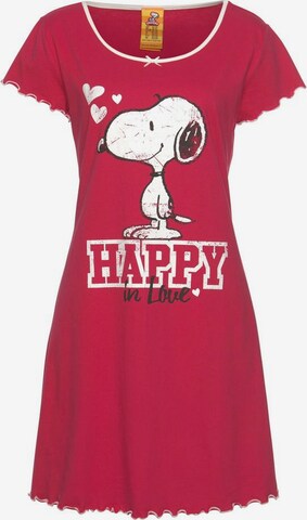 Chemise de nuit PEANUTS en rouge : devant