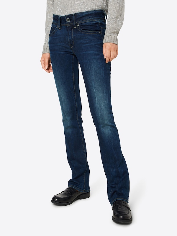 G-STAR Flared Jeans 'Midge Saddle Mid Bootleg' in Blue Denim