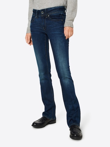 G-Star RAW Flared Jeans 'Midge Saddle Mid Bootleg' in Blauw: voorkant