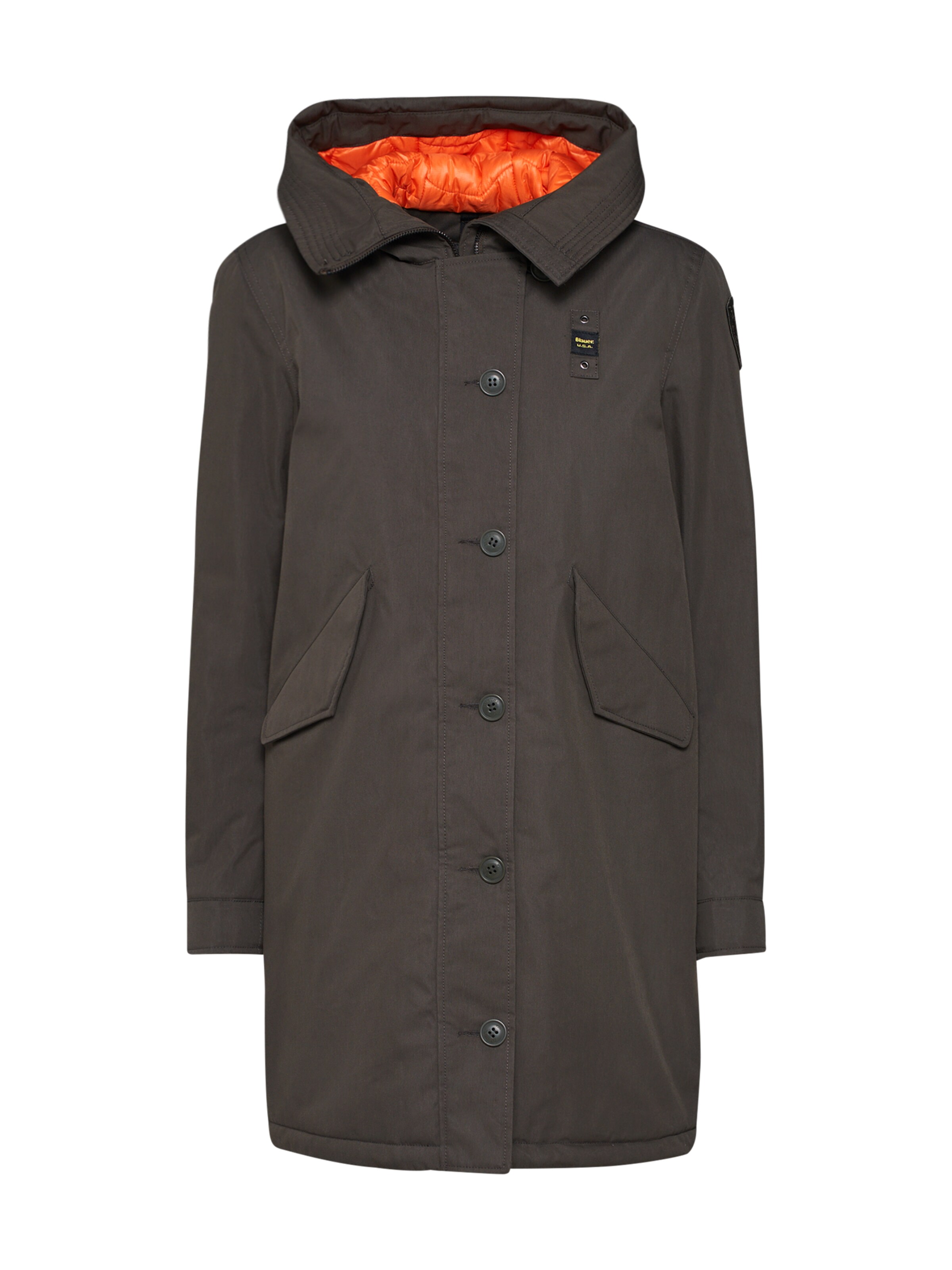 Blauer.USA - Tussenparka 'IMPERMEABILE / TRENCH LUNGHI IMBOTTITO' in de kleur Olijfgroen