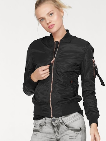 ALPHA INDUSTRIES Overgangsjakke i sort: forside