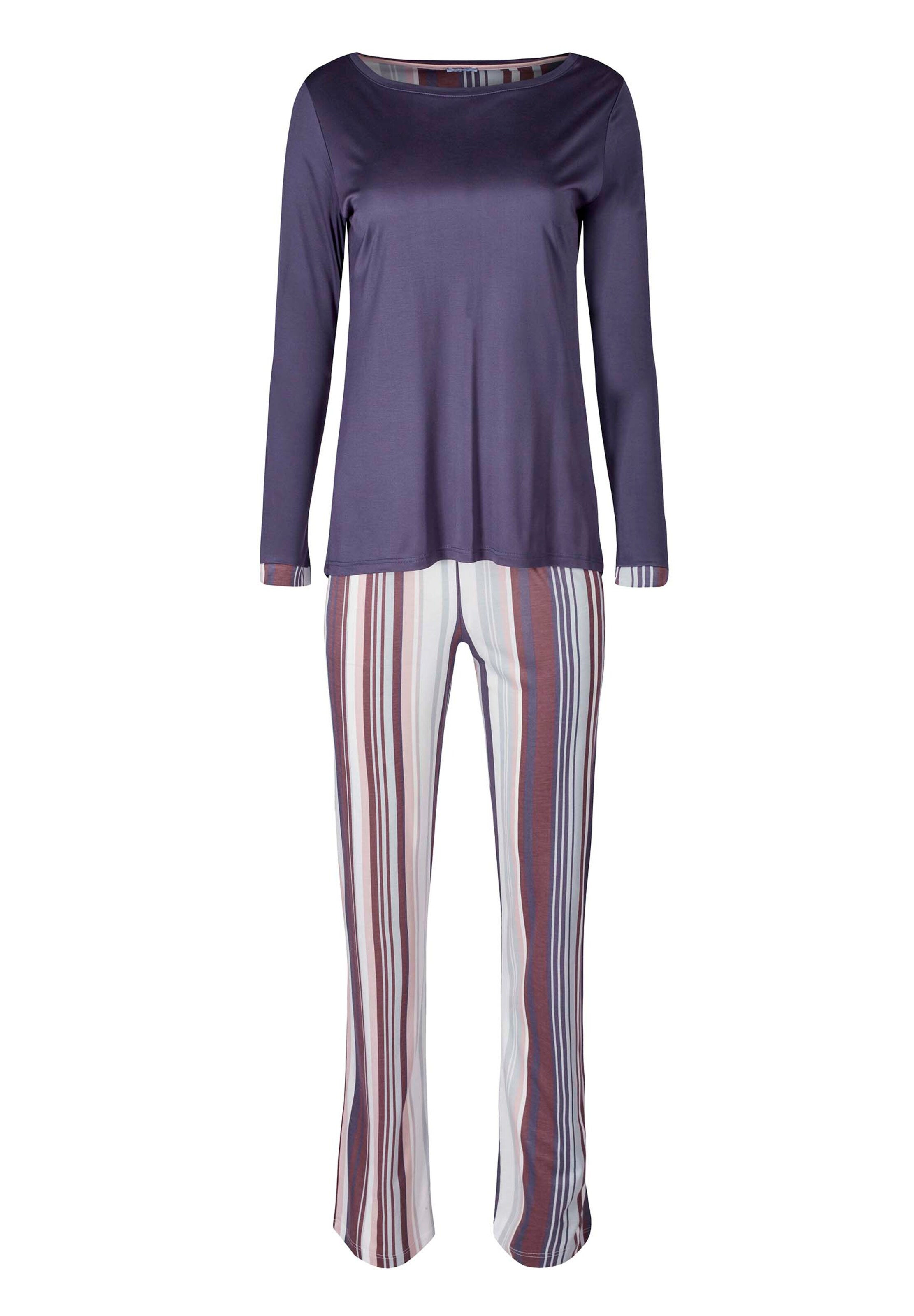 HUBER - Pyjama 'New Romance' in dunkellila