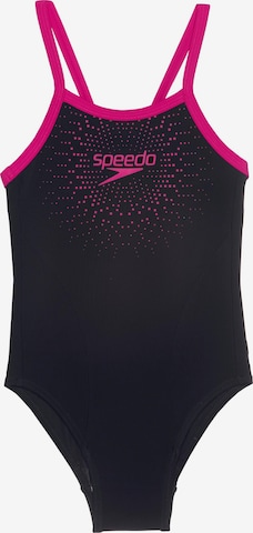 SPEEDO Athletic Swimwear 'Gala Logo Thinstrap' in Black: front