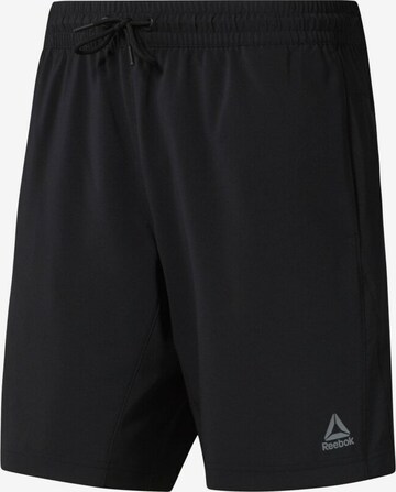 Reebok Regular Shorts 'WOR' in Schwarz: predná strana