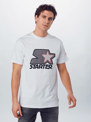 Starter Black Label Regular fit Μπλουζάκι σε λευκό: μπροστά