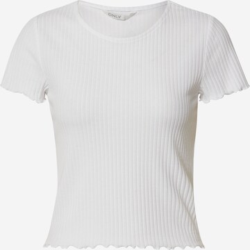 ONLY Μπλουζάκι 'Emma' σε λευκό: μπροστά