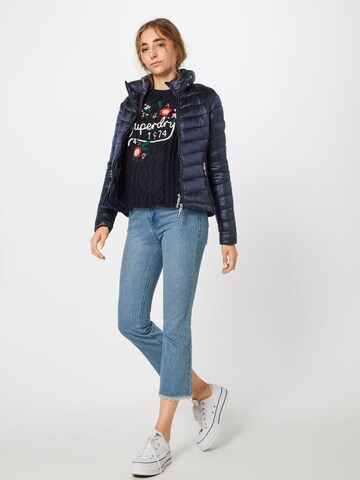 Superdry Winterjas in Blauw