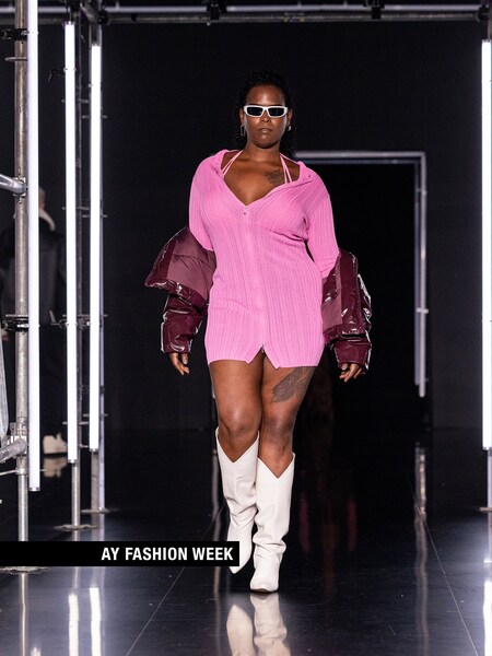 The AY FASHION WEEK Womenswear - Pink Dress Look by LeGer