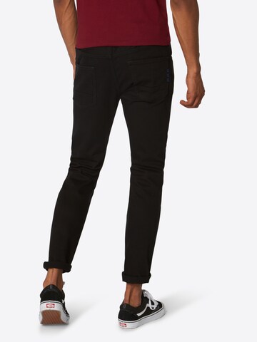 SCOTCH & SODA Slimfit Jeans in Schwarz: Rückseite