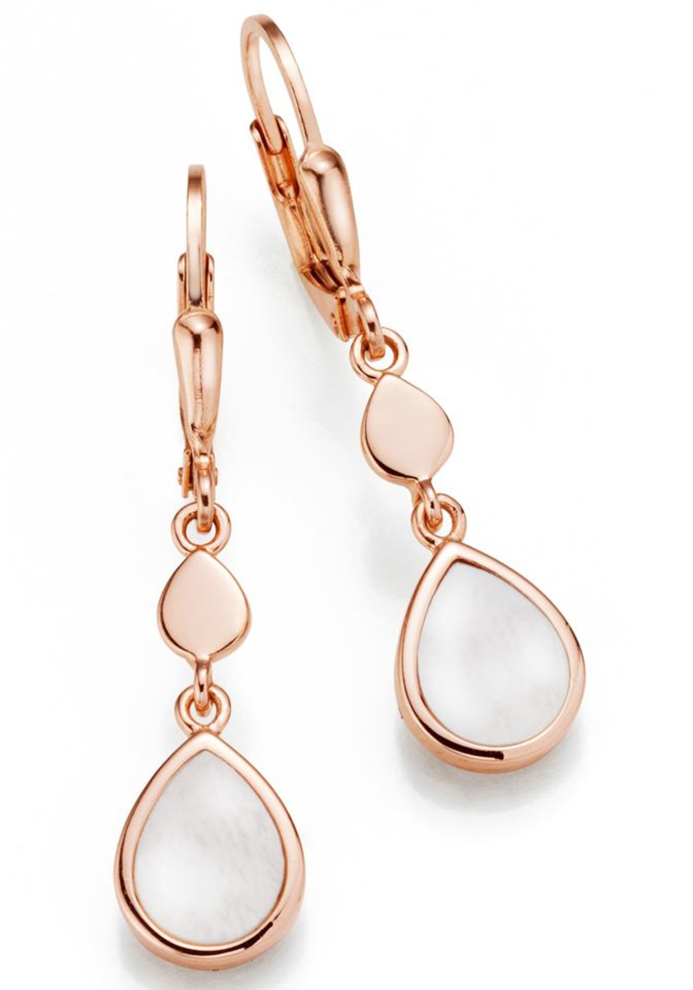 FIRETTI Ohrhänger 'Tropfen' in Gold: Vorderseite