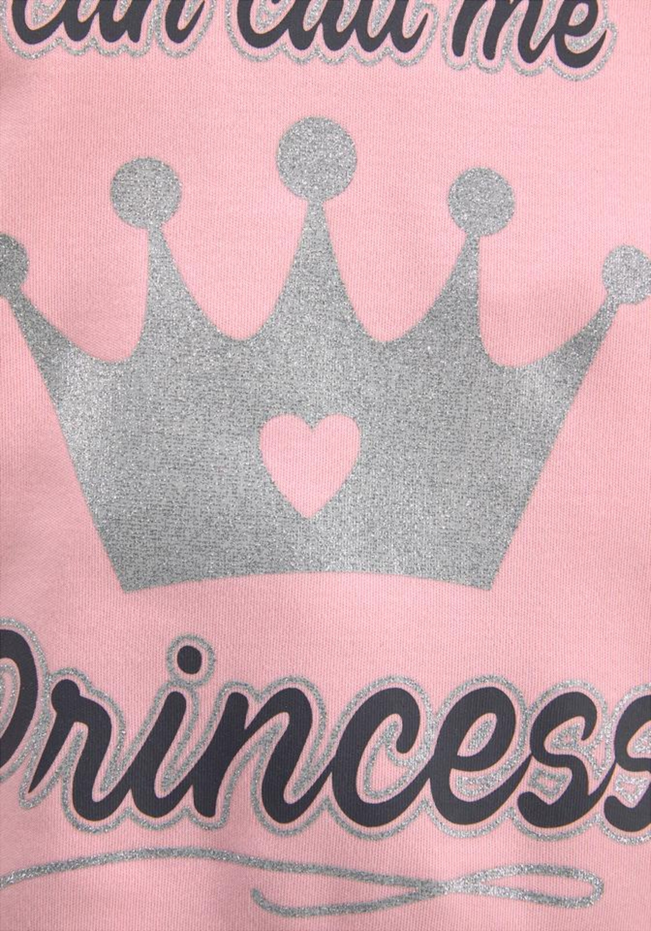 ARIZONA Sweatshirt 'PRINZESSIN' in Pink