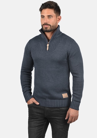 !Solid Sweater 'Petro' in Blue: front