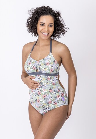 petit amour Triangle Swimsuit 'Anina' in Mixed colours: front