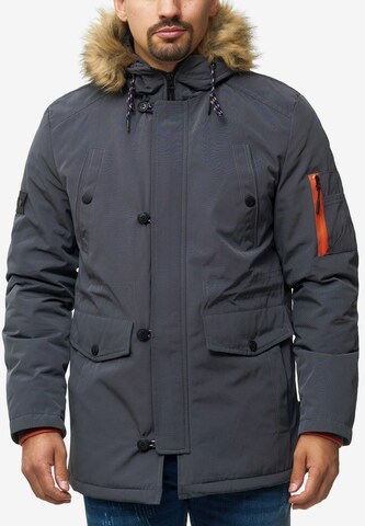 INDICODE JEANS Winter Parka 'Leicester' in Grey