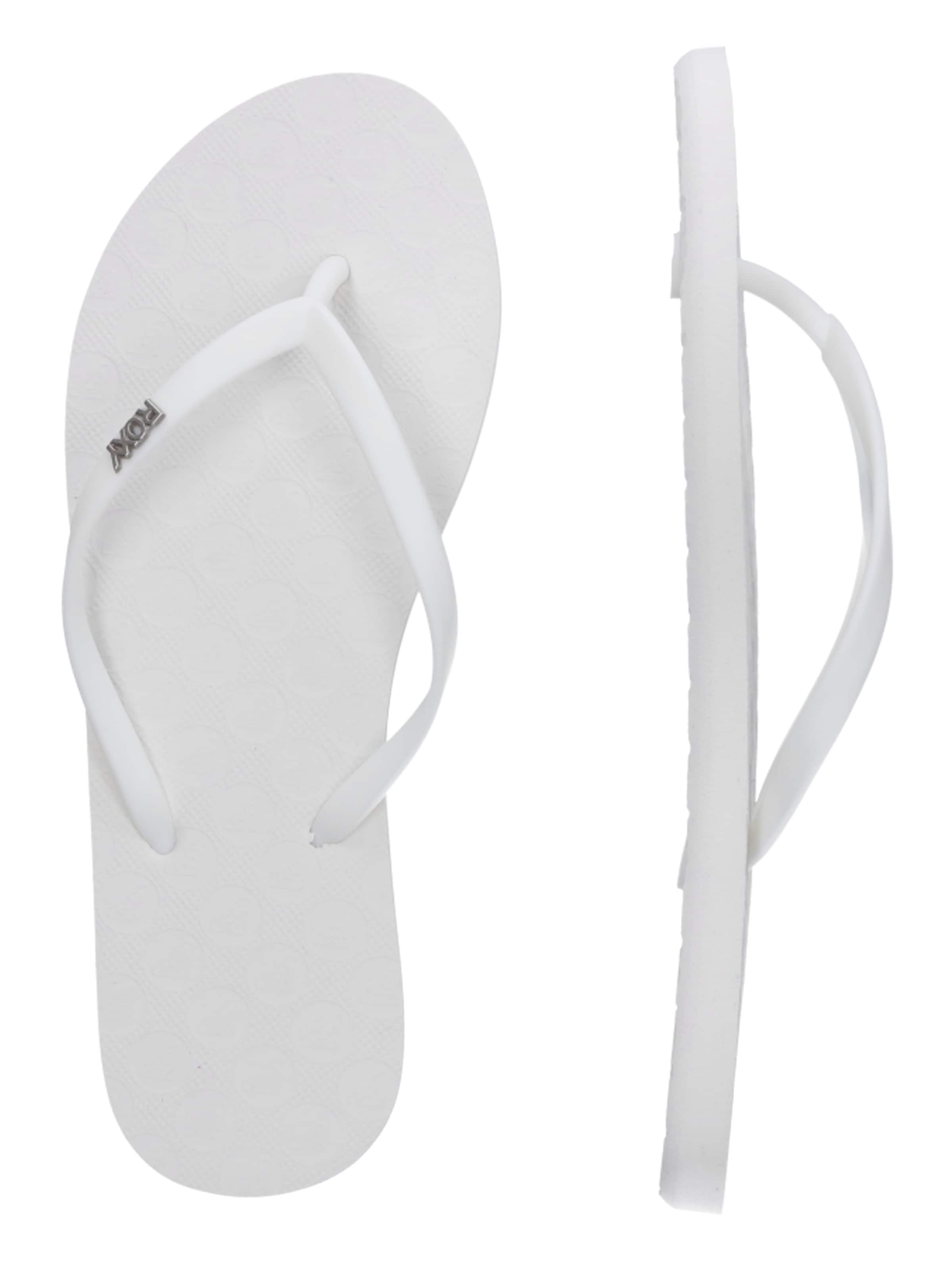 Tongs 'Viva IV' ROXY en blanc : sur le côté