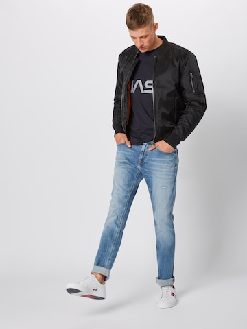 Maglietta 'NASA Reflective' di ALPHA INDUSTRIES in blu