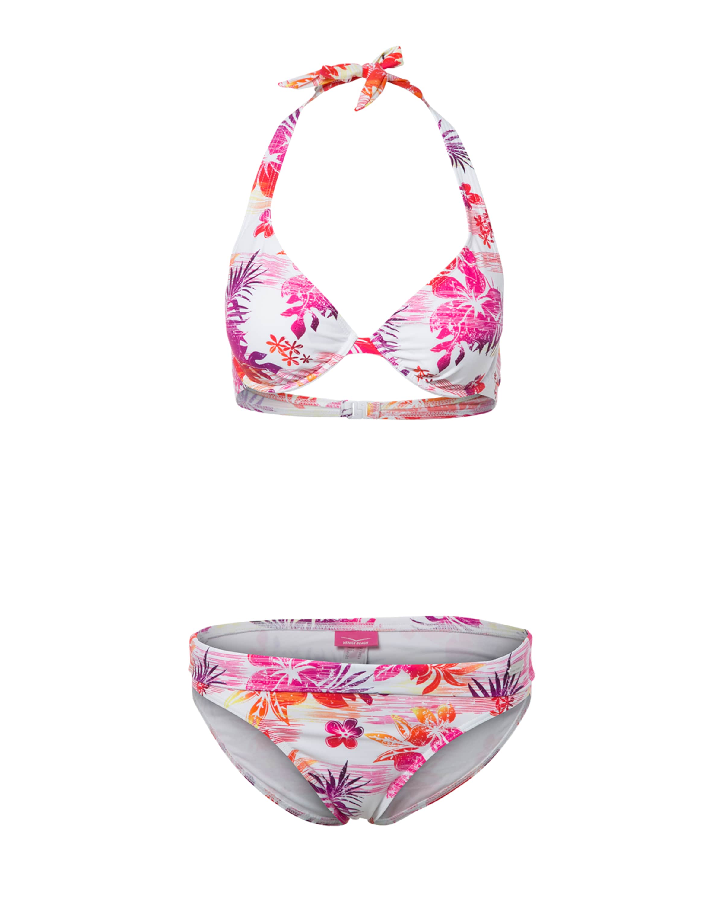 VENICE BEACH Сутиен с триъгълни чашки Бански тип бикини в розово: отпред