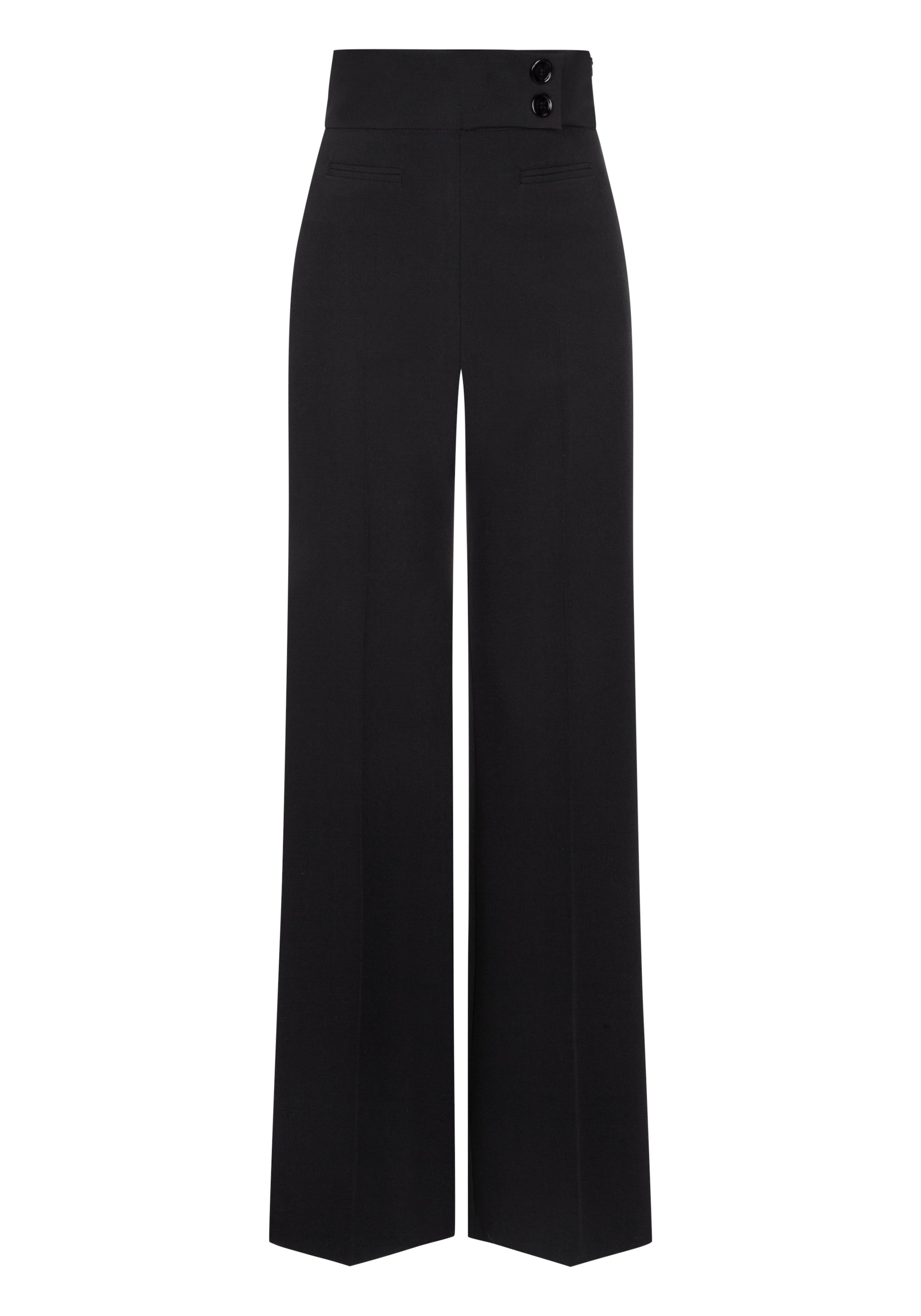 Nicowa Wide Leg Hose 'Coreana' in Schwarz: Vorderseite