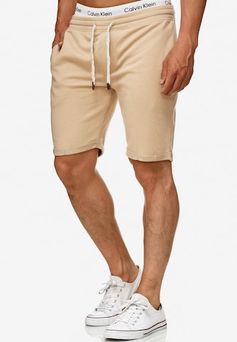 INDICODE JEANS Regular Shorts 'Aldrich' in Beige: predná strana