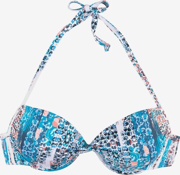 SUNSEEKER Push-up Bikini Top 'Gipsy' in Blue: front