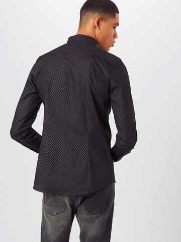 Coupe slim Chemise business 'INT:SKSC BLKGLD SPOT' BURTON MENSWEAR LONDON en noir