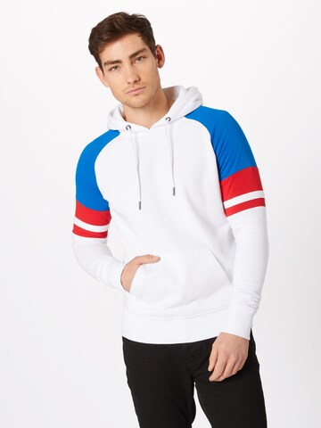 Urban Classics Sweatshirt 'Raglan Racing' in Weiß: predná strana