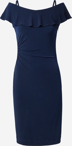 Robe fourreau SWING en bleu : devant