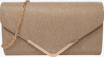 mascara Clutch 'LETTER FOLD' in Goud: voorkant