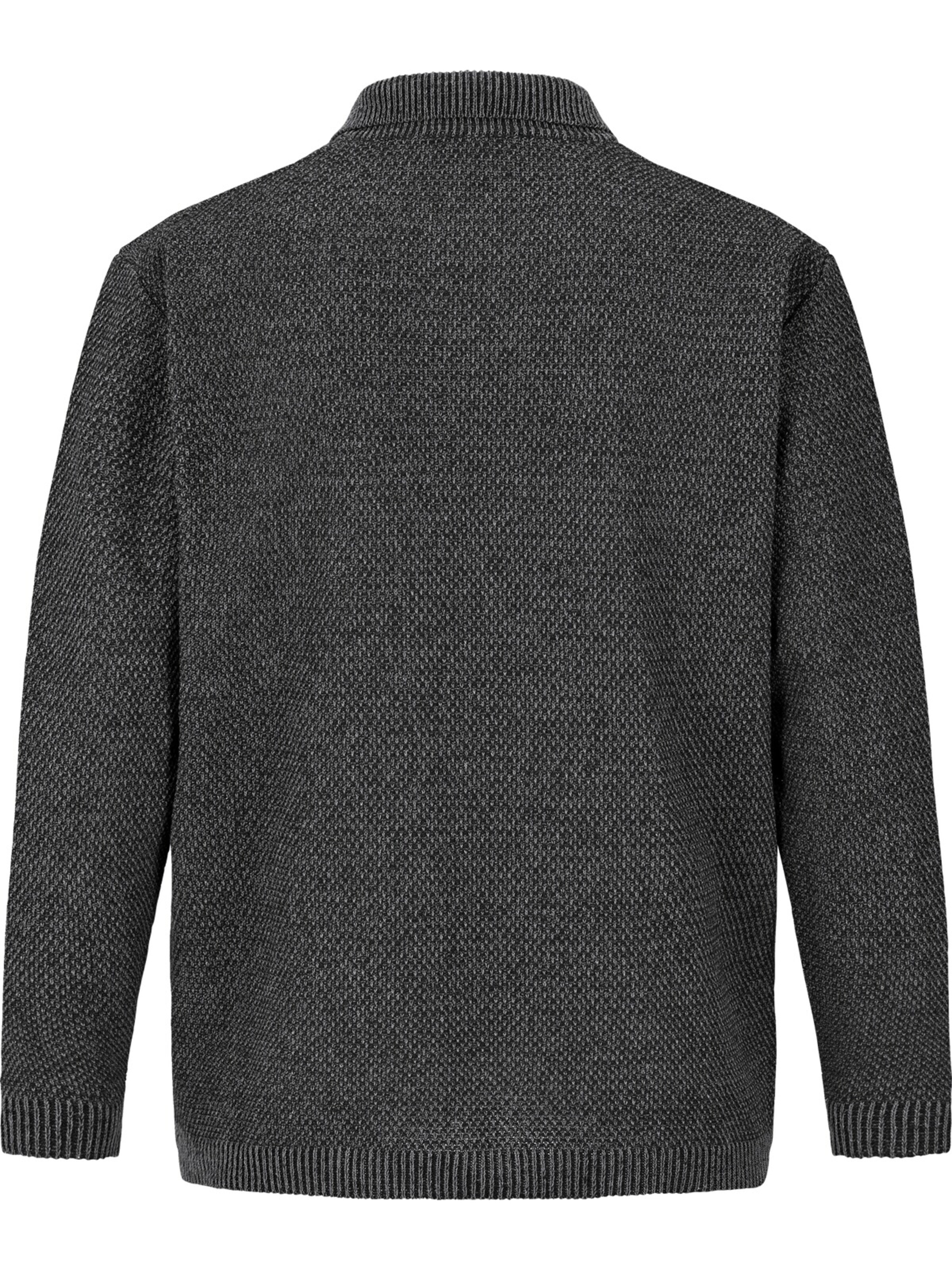 Jan Vanderstorm Comfort fit Knit cardigan 'Asger' in Black