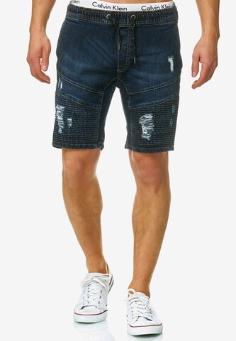 INDICODE JEANS Regular Shorts 'Ernest' in Blau: predná strana