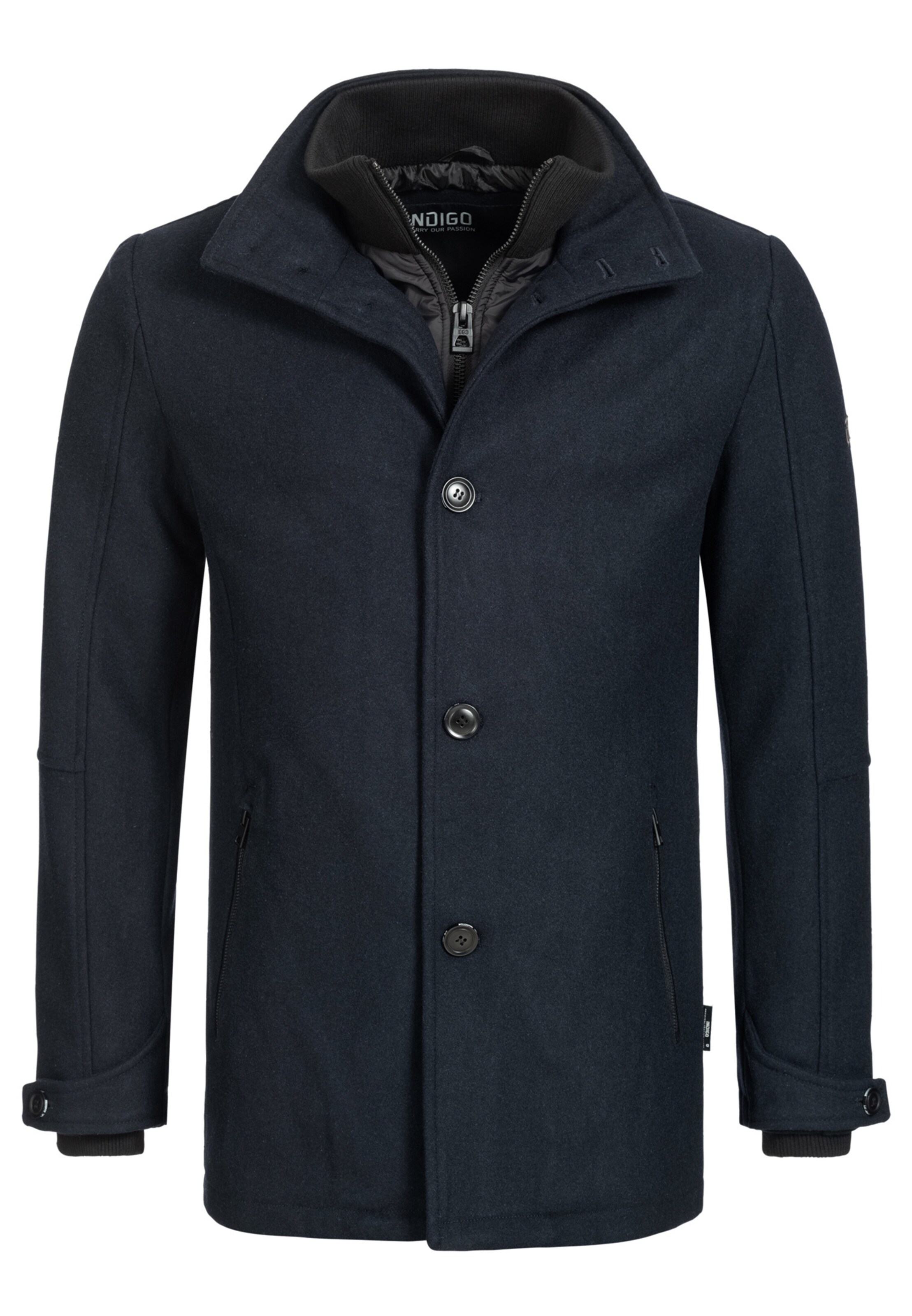 INDICODE JEANS Tussenjas 'Brittany' in Blauw: voorkant