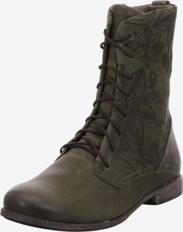 THINK! Lace-Up Ankle Boots in Green: front