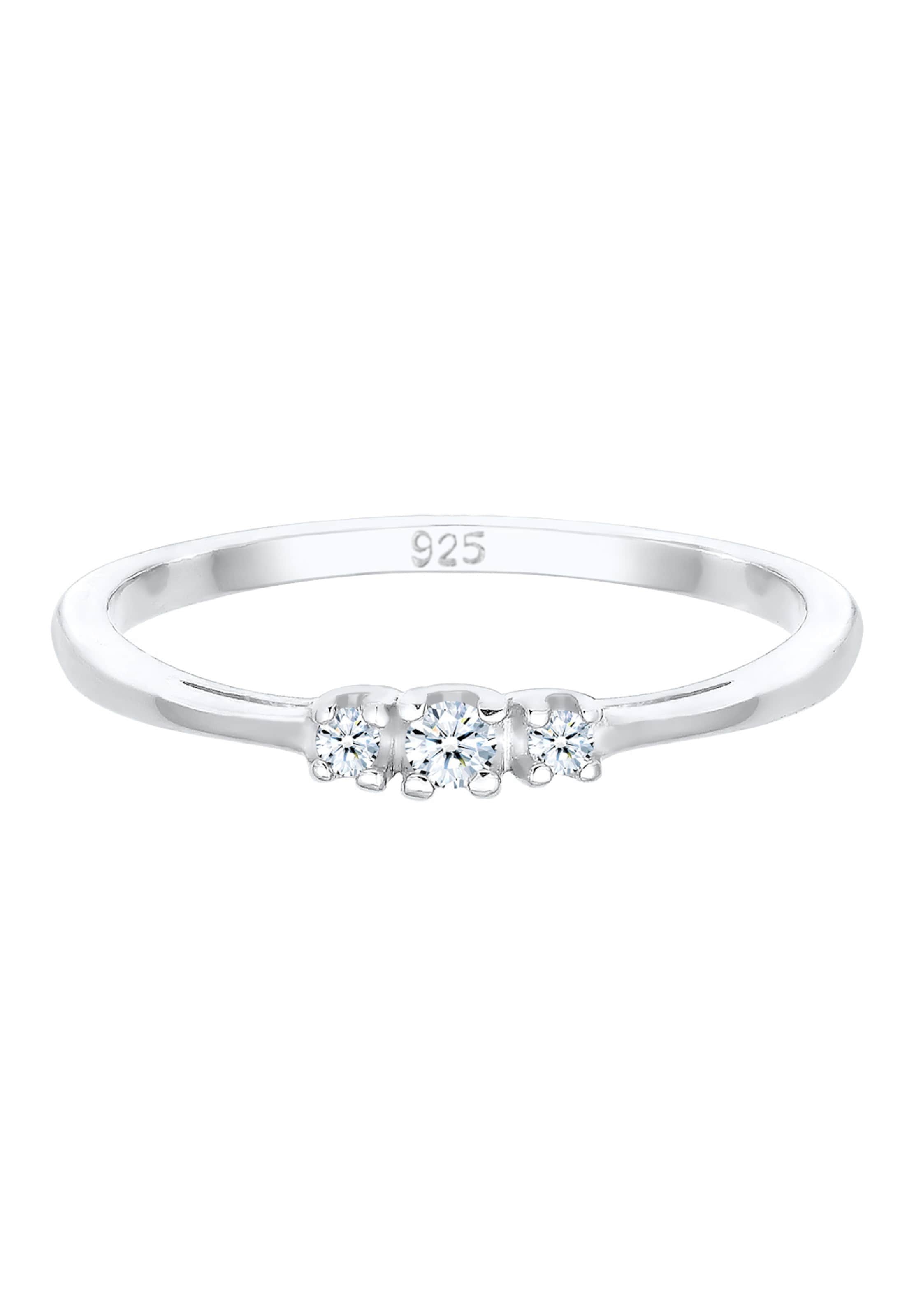 Bague 'Elegant' ELLI PREMIUM en argent