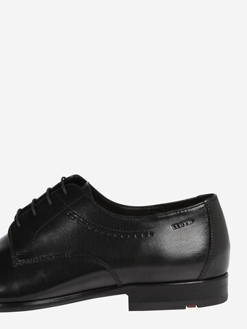LLOYD Čevlji na vezalke | črna barva