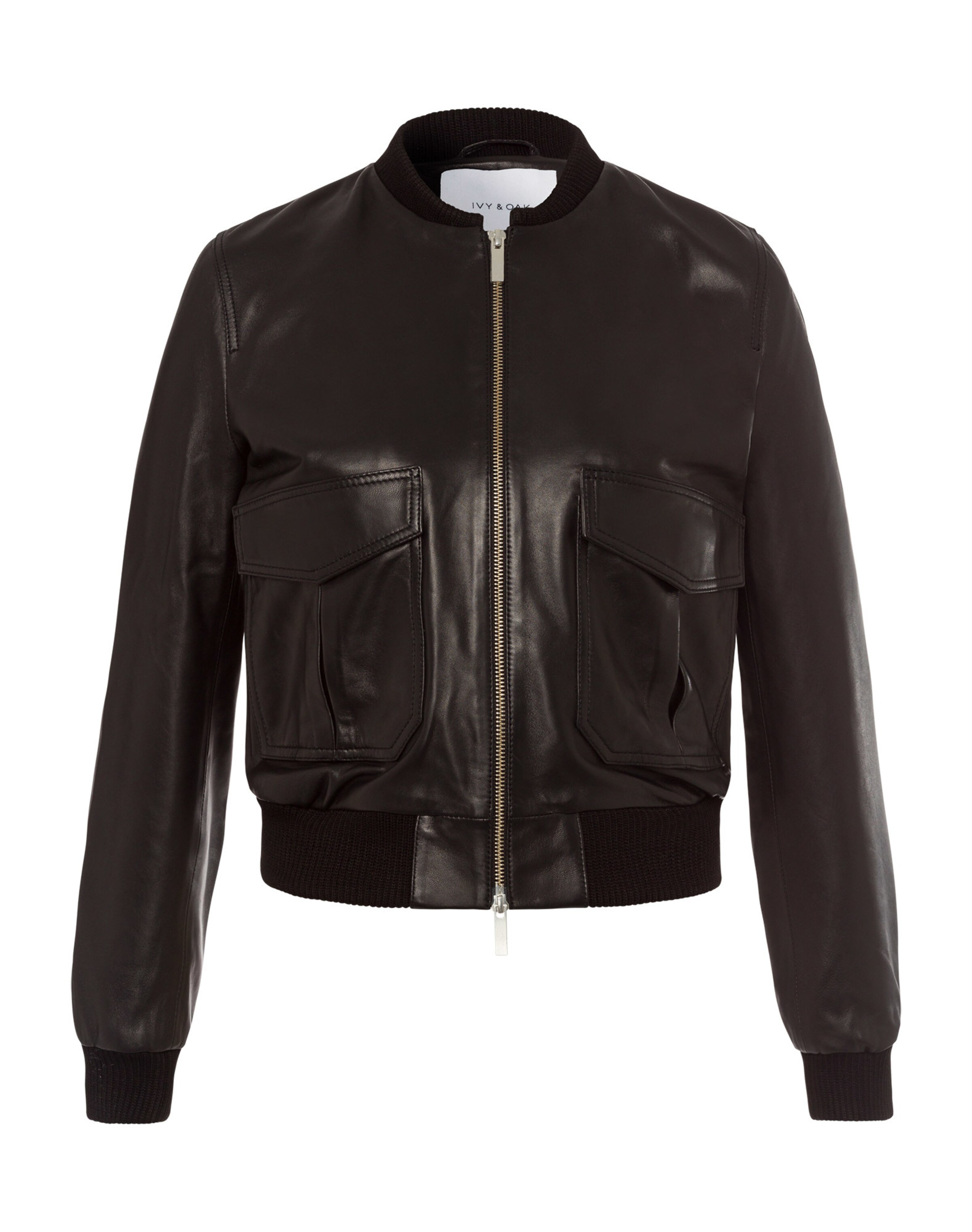 IVY & OAK - Tussenjas 'Nappa' in de kleur Zwart