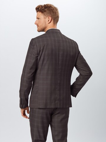 Coupe slim Costume Lindbergh en gris : derrière