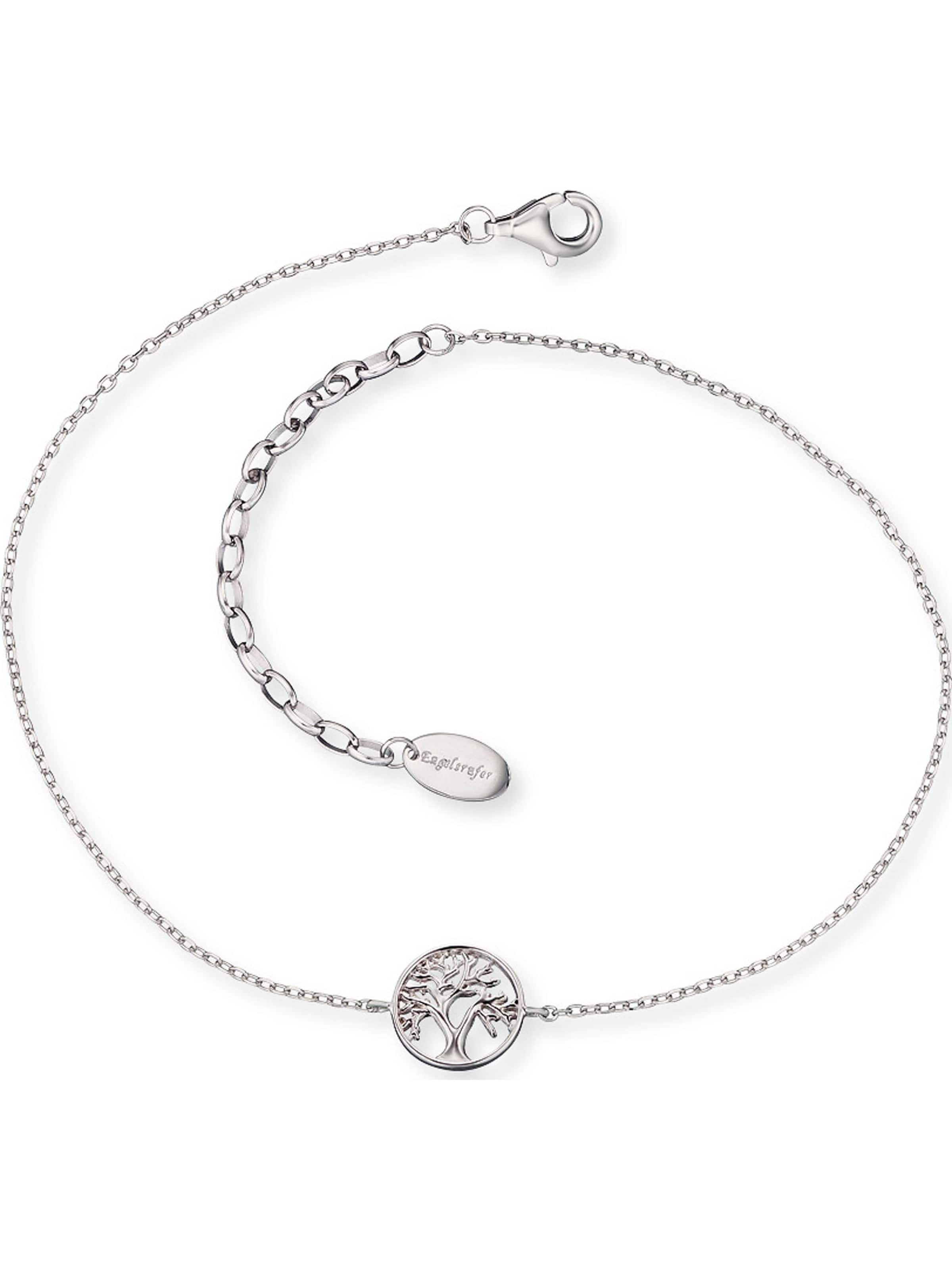 Engelsrufer Fußkette 'Lebensbaum, ERF-Liltree' in Silber: Vorderseite