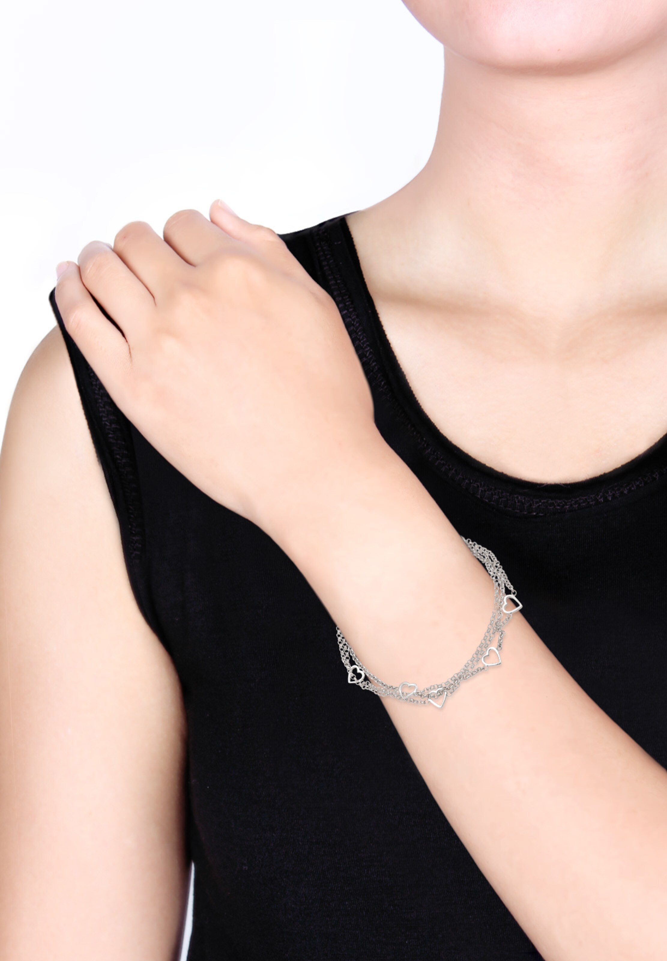 Frauen Schmuck ELLI Armband 'Herz' in Silber - VM98325